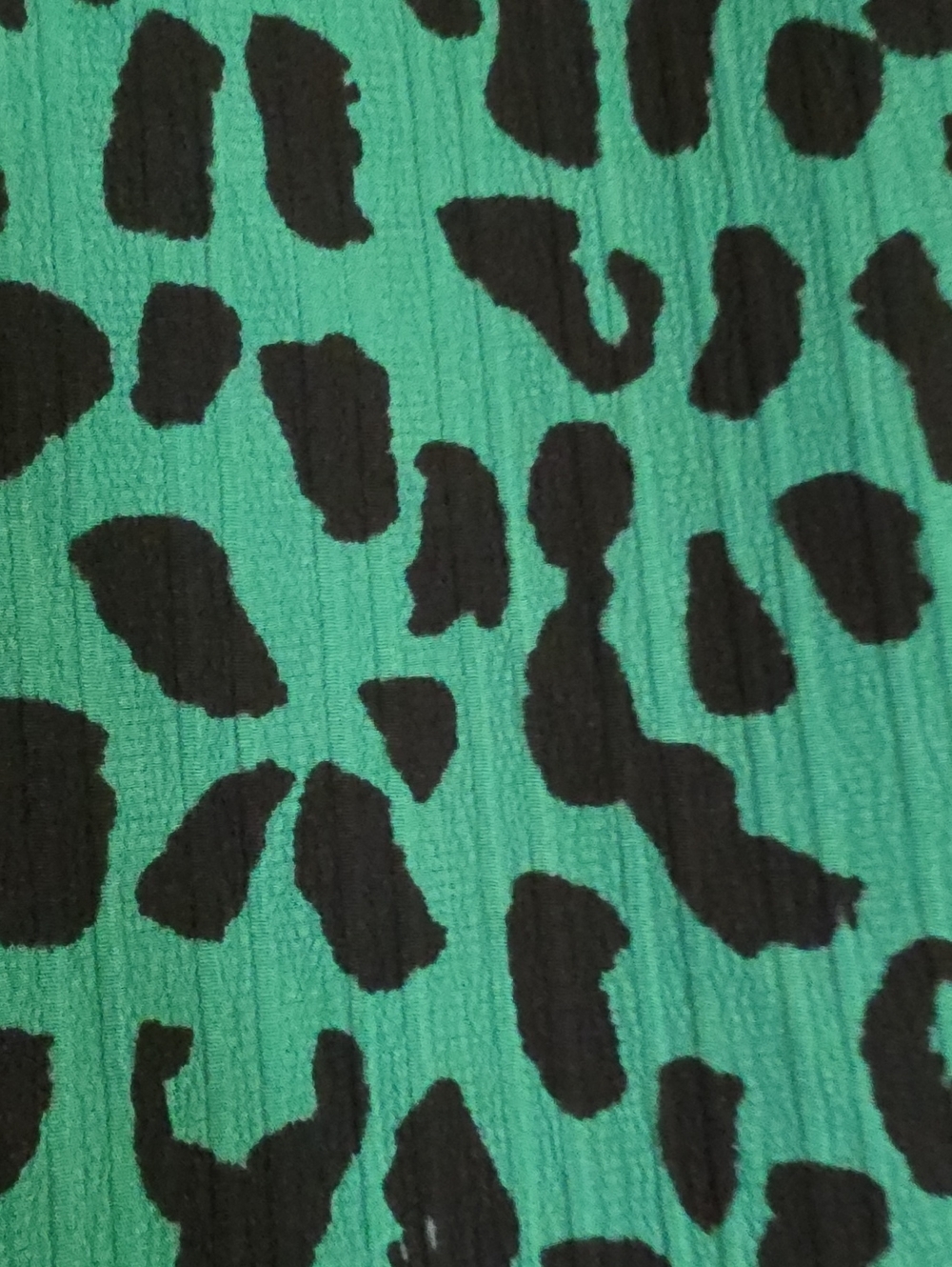 Green Animal Print V-Neck Long Sleeve Top - Picture 5 of 5